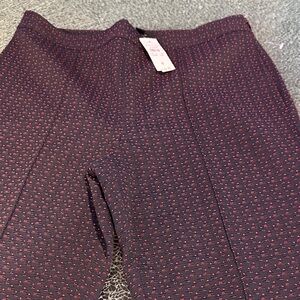 Ann Taylor Navy Knit Leggings with Pink Dot Accent